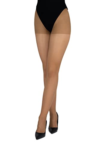 LORES Nude Damen Strumpfhose 20 Denier Classic Plain Halbtransparente Vollstrümpfe Naturstrumpfhose Trocadero, Bronzo XL von LORES