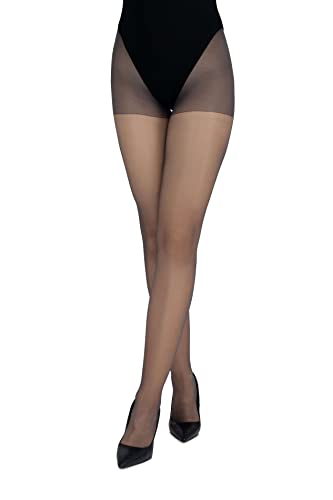 LORES Nude Damen Strumpfhose 20 Denier Classic Plain Halbtransparente Vollstrümpfe Naturstrumpfhose Trocadero, Fumo L von LORES