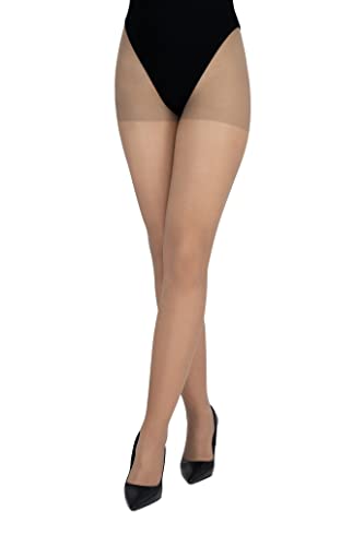 LORES Nude Damen Strumpfhose 20 Denier Classic Plain Halbtransparente Vollstrümpfe Naturstrumpfhose Trocadero, Nocciola XL von LORES