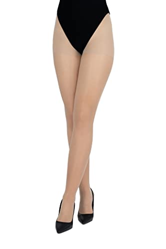 LORES Nude Damen Strumpfhose 20 Denier Classic Plain Halbtransparente Vollstrümpfe Naturstrumpfhose Trocadero, Sabbia M von LORES