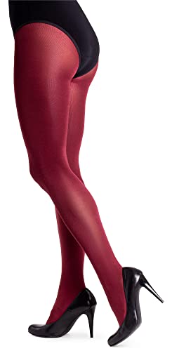 LORES Satin Damen Strumpfhose 100 DEN Dicker Glänzender Look Schlichter Glanz Blickdichte Vollstrümpfe Druckfreie Lucido, Porto L von LORES