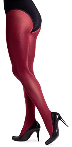 LORES Satin Damen Strumpfhose 100 DEN Dicker Glänzender Look Schlichter Glanz Blickdichte Vollstrümpfe Druckfreie Lucido, Porto XL von LORES