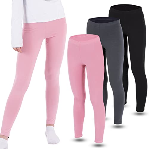 LOREZA® 3er Pack Mädchen Leggings Set lang Baumwolle (92-98 (2-3 Jahre), Mix 2) von LOREZA