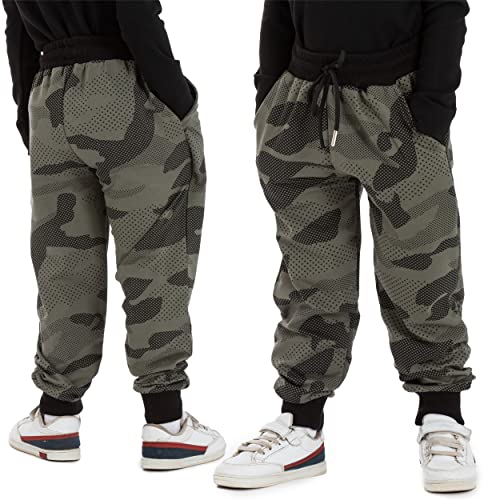 LOREZA® Jungen Mädchen Uni Camouflage Hose Trainingshose (104-110 (4-5 Jahre), Modell 1) von LOREZA