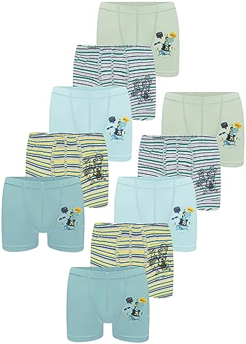 LOREZA ® 10 Jungen Boxershorts aus Baumwolle Unterhosen (104-110 (4-5Jahre), Modell 3) von LOREZA