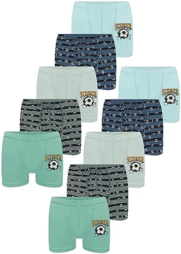 LOREZA ® 10 Jungen Boxershorts aus Baumwolle Unterhosen (116-122 (6-7Jahre), Modell 6) von LOREZA