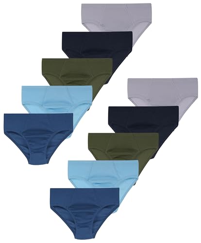 LOREZA ® 10 Jungen Slips aus 100% Baumwolle Unterhosen (92-98 (2-3 Jahre), Modell 2) von LOREZA
