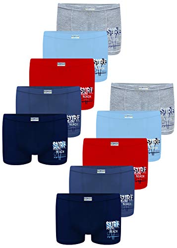 LOREZA ® 10 Pack Jungen Boxershorts aus Baumwolle Unterhosen (104-110 (4-5Jahre), Modell 2) von LOREZA