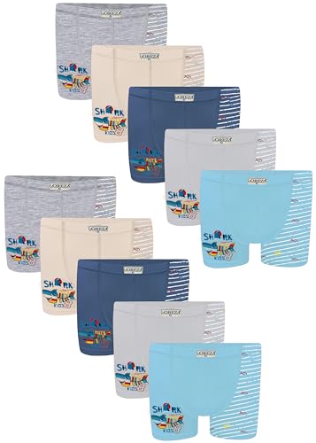 LOREZA ® 10 Pack Jungen Boxershorts aus Baumwolle Unterhosen (104-110 (4-5Jahre), Modell 7) von LOREZA