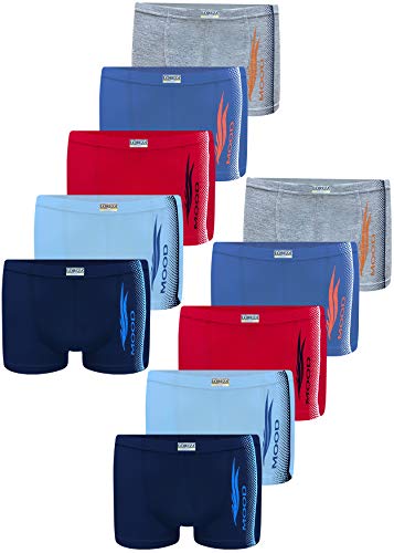 LOREZA ® 10 Pack Jungen Boxershorts aus Baumwolle Unterhosen (128-134 (8-9Jahre), Modell 1) von LOREZA