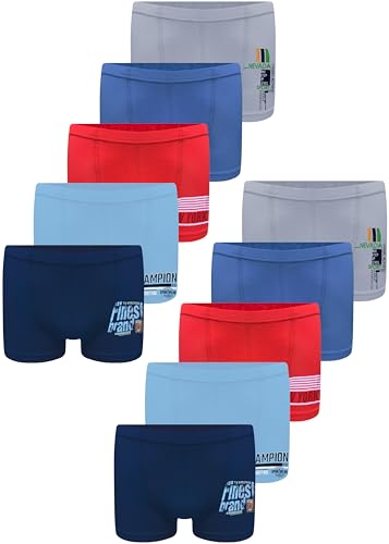 LOREZA ® 10 Pack Jungen Boxershorts aus Baumwolle Unterhosen (152-158 (12-13Jahre), Modell 5) von LOREZA