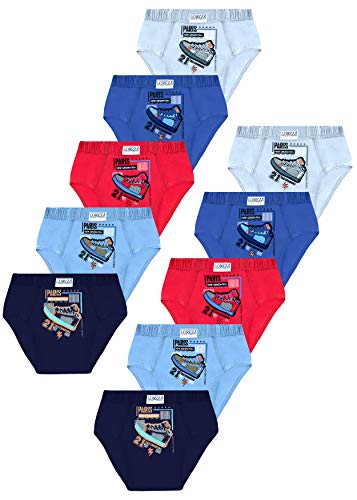 LOREZA ® 10 Pack Jungen Slips aus Baumwolle Unterhosen (104-110 (4-5Jahre), Modell 4) von LOREZA