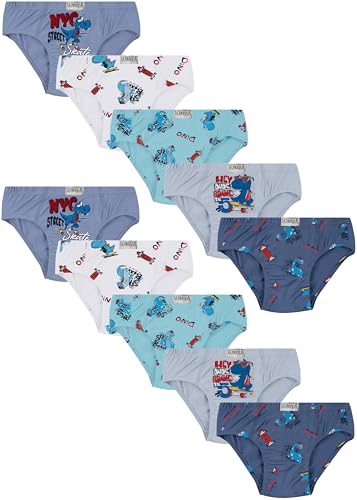 LOREZA ® 10 Pack Jungen Slips aus Baumwolle Unterhosen (104-110 (4-5Jahre), Modell 7) von LOREZA