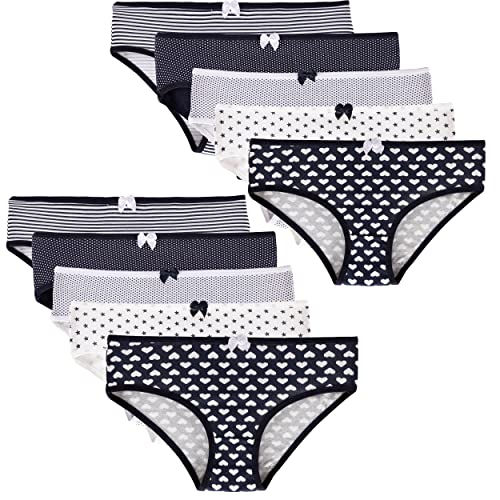 LOREZA ® 10 Pack Mädchen Baumwolle Slips Verschiedene Motive (116-122, K-0010-10 Stück) von LOREZA