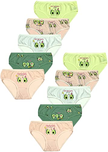 LOREZA ® 10 Pack Mädchen Baumwolle Slips Verschiedene Motive (164-170,M-41711280B- 10 Stück) von LOREZA