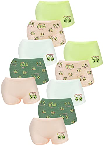 LOREZA ® 10er Pack Mädchen Pantys Boxershorts Unterwäsche aus Baumwolle (104/110, M-42711280B) von LOREZA