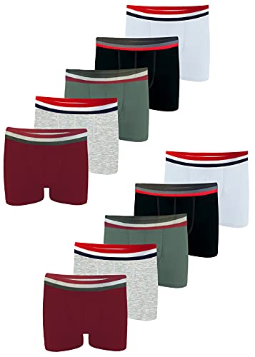 LOREZA ® 10er Set Jungen Boxershorts Baumwolle (116-122 (6-7 Jahre), M-2814-10er Set) von LOREZA