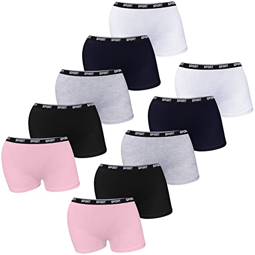 LOREZA ® 10er Set Mädchen Pantys Hipster Baumwolle (116-122, Modell 9-10er Set) von LOREZA