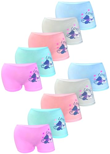 LOREZA ® 10er Set Mädchen Pantys Hipster Baumwolle (128-134, Modell 2-10er Set) von LOREZA