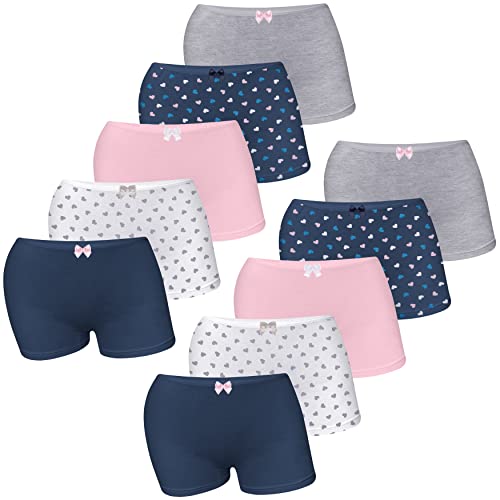 LOREZA ® 10er Set Mädchen Pantys Hipster Baumwolle (140-146,Modell 10-10er Set) von LOREZA