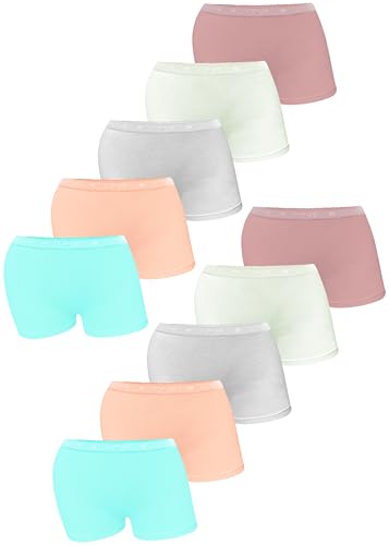 LOREZA ® 10er Set Mädchen Pantys Hipster Baumwolle (152-158, Modell 13-10er Set) von LOREZA