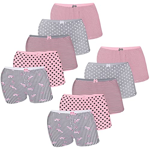 LOREZA ® 10er Set Mädchen Pantys Hipster Baumwolle (164-170, K-0011-10er Set) von LOREZA