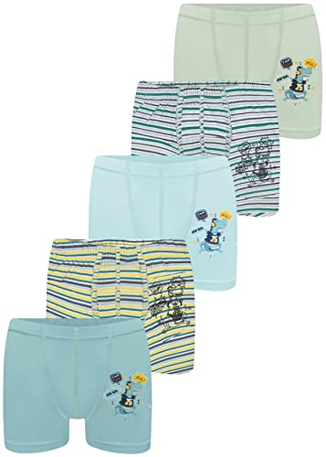 LOREZA ® 5 Jungen Boxershorts aus Baumwolle Unterhosen (104-110 (4-5Jahre), Modell 3) von LOREZA