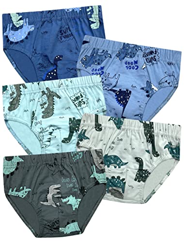 LOREZA ® 5 Jungen Slips aus Baumwolle Unterhosen (116-128 (6-7Jahre), Modell 2) von LOREZA