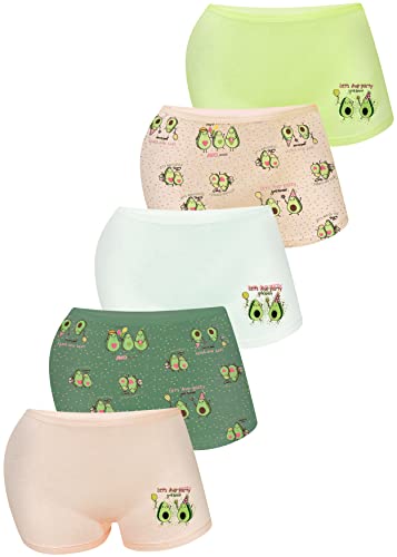 LOREZA ® 5er Pack Mädchen Pantys Boxershorts Unterwäsche aus Baumwolle (104/110, M-42711280B) von LOREZA