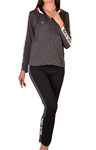 LOREZA ® Damen Jogginganzug Sportanzug Freizeitanzug Trainingsanzug aus Baumwolle - Modell 1 - L von LOREZA