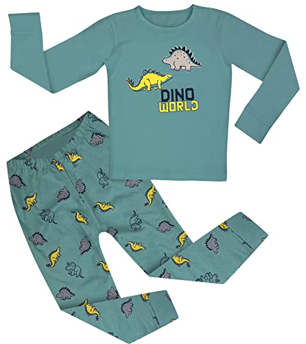 LOREZA ® Jungen Pyjama Baumwolle Set Zweiteiliger Schlafanzug (92-98 (2-3 Jahre), Türkis) von LOREZA