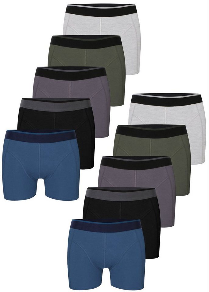 LOREZA Boxershorts 10er Set Boxershorts - Basics - Mehrfarbig (Spar-Packung, 10-St) von LOREZA