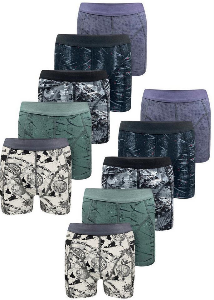 LOREZA Boxershorts 10er Set Boxershorts - Mix - Mehrfarbig (Spar-Packung, 10-St) von LOREZA