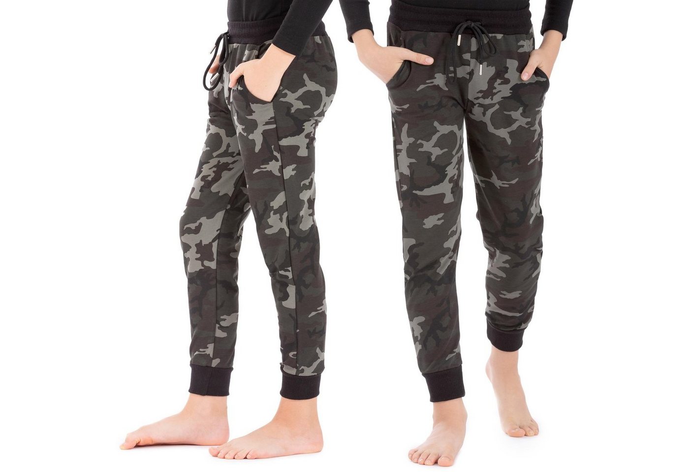 LOREZA Jogginghose Jungen & Mädchen Freizeithose Trainingshose Sporthose - Camouflage - (1-tlg) von LOREZA