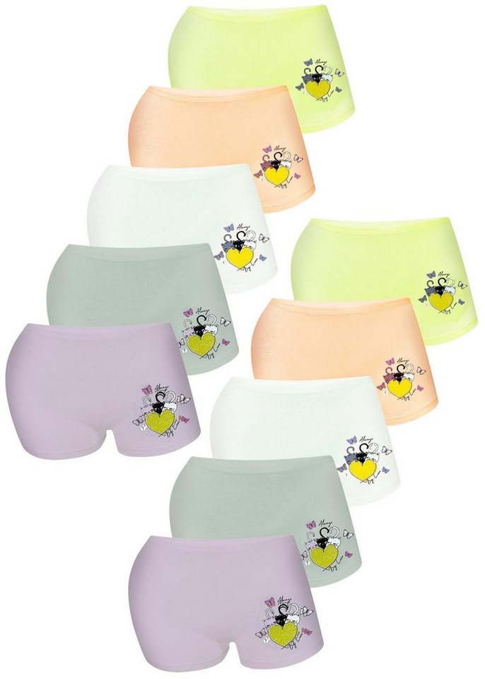 LOREZA Panty 10er Set Mädchen Pantys Boxershorts - Katzen (Spar-Packung, 10-St) von LOREZA