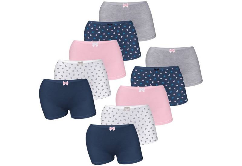 LOREZA Panty 10er Set Mädchen Pantys Boxershorts - Herz (Spar-Packung, 10-St) von LOREZA