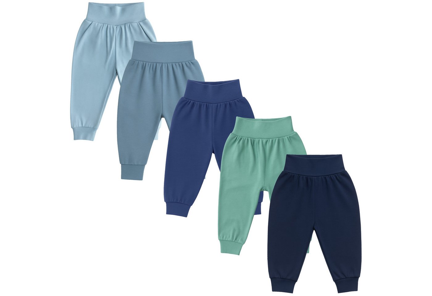 LOREZA Pumphose 5er Set Unisex Bequeme Babyhosen 100% Baumwolle Hose Pumphose (5-tlg) von LOREZA