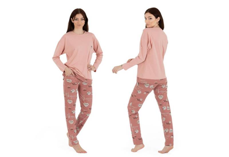LOREZA Schlafanzug Schlafanzug Pyjama langarm- Spring - Pastel (Set, 2 tlg) von LOREZA