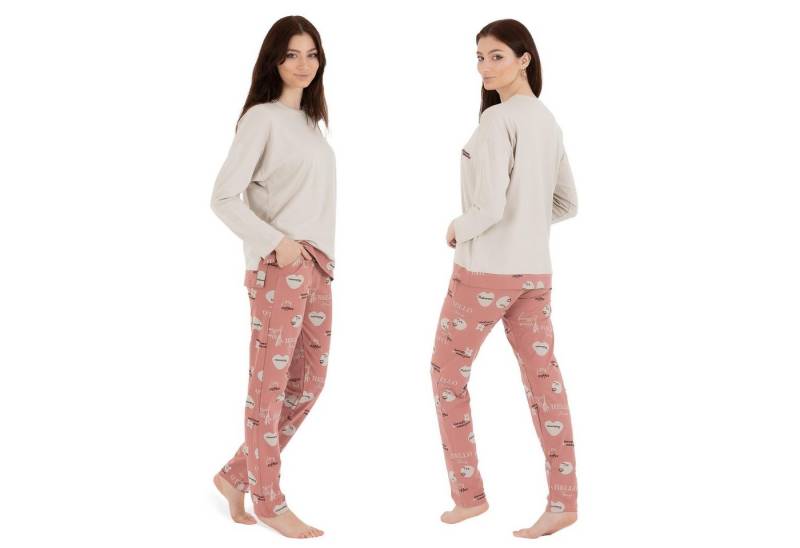 LOREZA Schlafanzug Schlafanzug Pyjama langarm- Spring - Pastel (Set, 2 tlg) von LOREZA