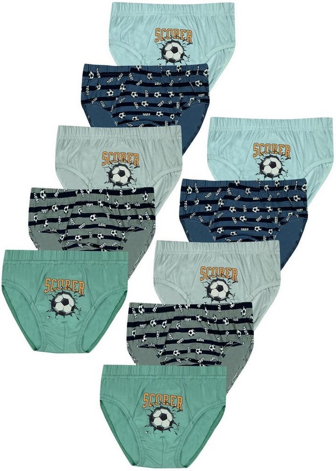 LOREZA Slip 10er Set Jungen Slips - Scorer - Bunt (Set, 10-St) von LOREZA