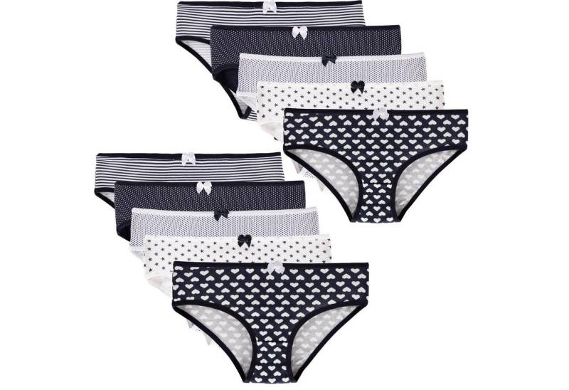 LOREZA Slip 10er Set Mädchen Slips - Mix - Bunt (Spar-Packung, 10-St) von LOREZA