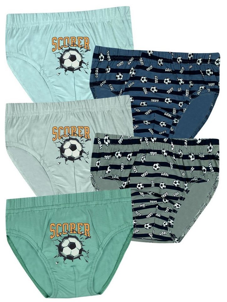 LOREZA Slip 5er Set Jungen Slips - Scorer - Bunt (Set, 5-St) von LOREZA
