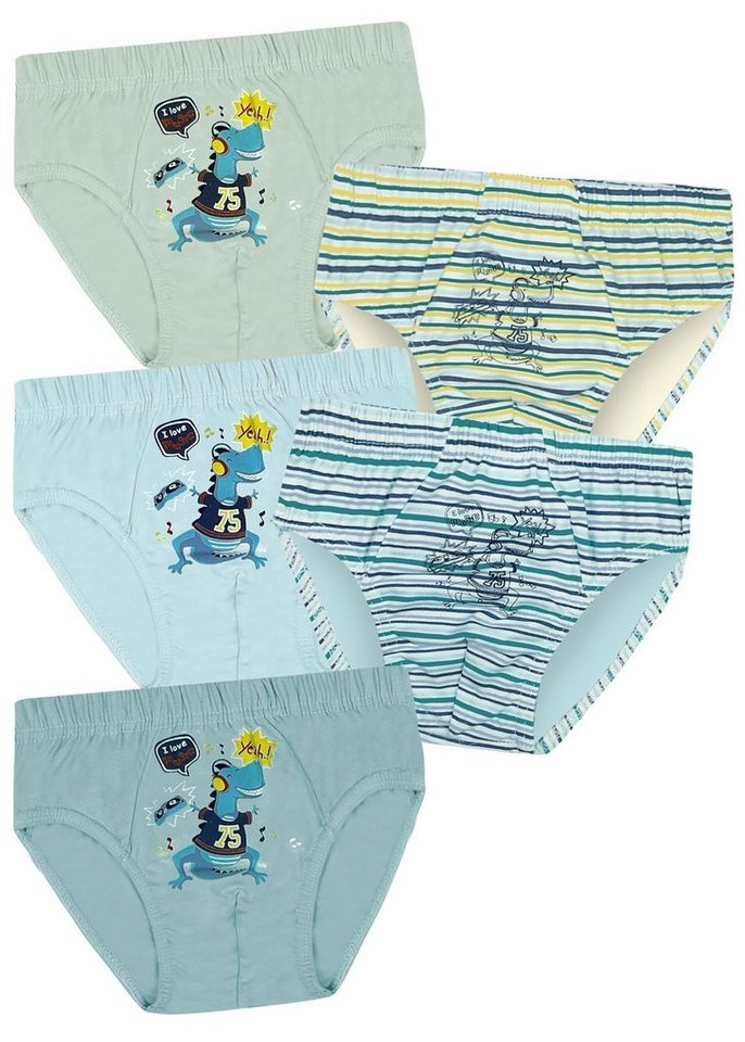 LOREZA Slip 5er Set Jungen Slips - Dino - Bunt (Set, 5-St) von LOREZA