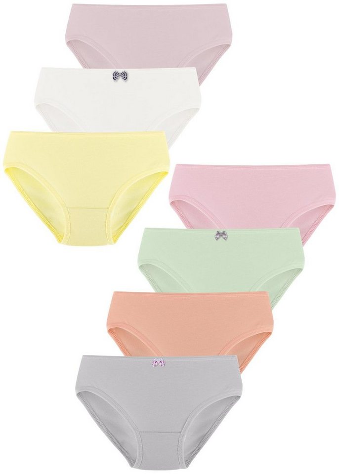 LOREZA Slip 7er Set Mädchen Slips - Basics - Bunt (Spar-Packung, 7-St) von LOREZA