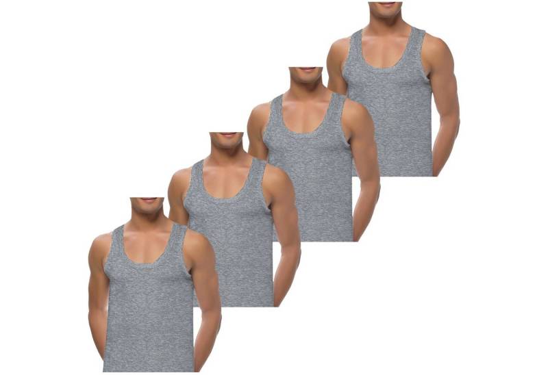 LOREZA Unterhemd 4er Set Unterhemden Feinripp extralong - Basics - Bunt (Spar-Packung, 4-St., 4er Pack) von LOREZA