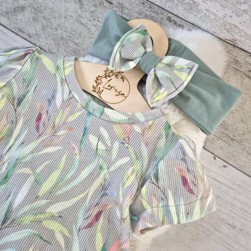 Baby Kleidung Mädchen Set 74/80 - 3Tlg Klamotten Mit Tunika- Leggings & Stirnband Mädchenkleidung Aus Baumwolle Handmade von LORISAsUnikate