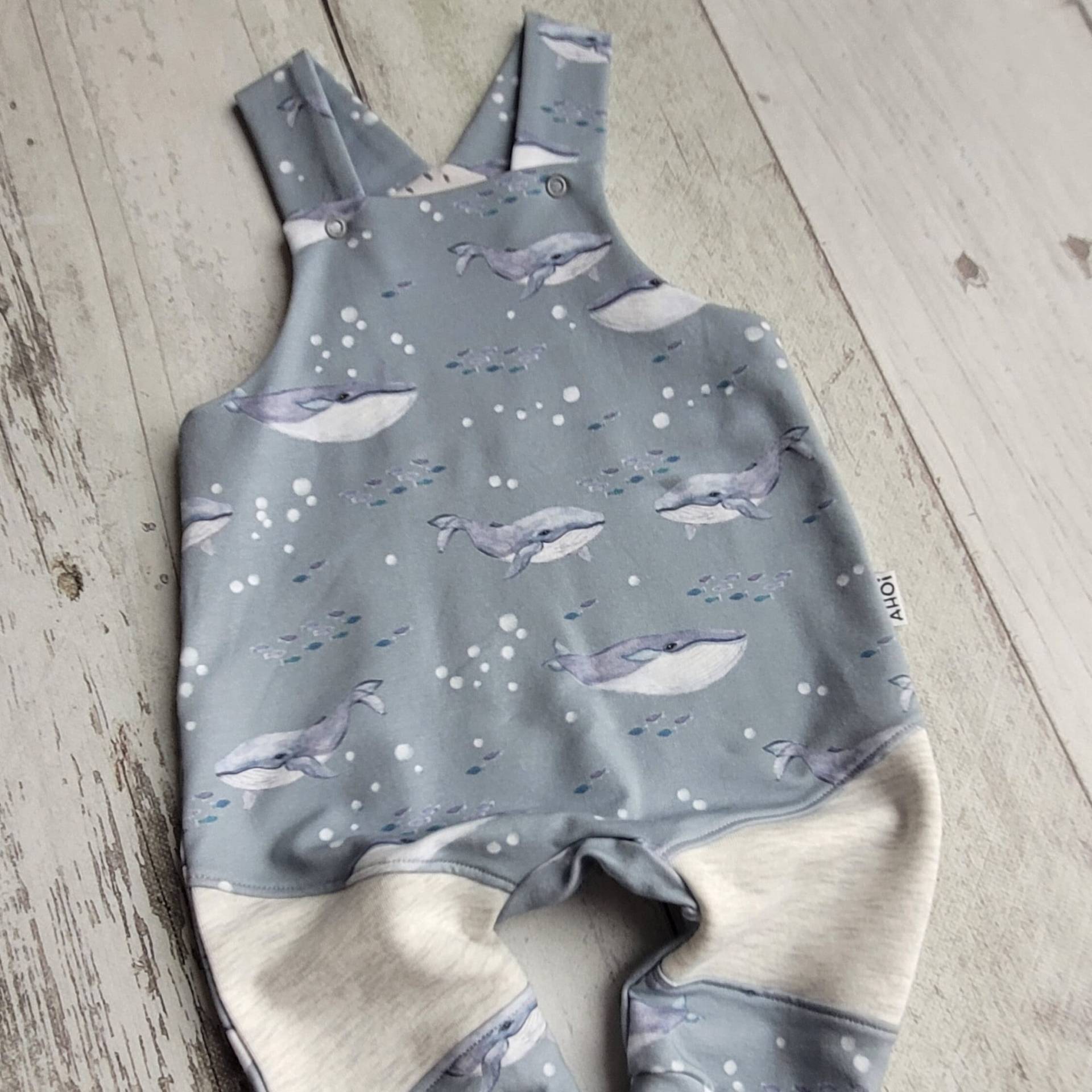 Latzhose Gr. 74 Wal Blau, Junge, Babyhose, Geschenke 1. Geburtstag, Sofortkauf von LORISAsUnikate