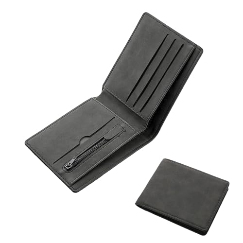 1 x Ledergeldbörse für Herren, schmale, weiche Faltbörse, Ledergeldbörsen für Herren, schmale Geldbörse mit Kartenfächern, Geldscheinfächern und Münzfach, für Arbeit, Business oder Reisen 1 x Ledergeldbörse für Herren, schmale, weiche Faltbörse, Ledergeldbörsen für Herren, schmale Geldbörse mit Kartenfächern, Geldscheinfächern und Münzfach, für Arbeit, Business oder Reisen von LORSENG