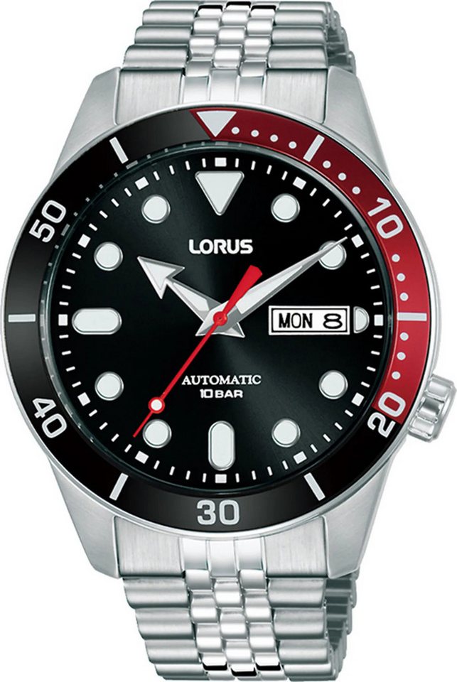 LORUS Automatikuhr Herrenuhr Automatik mit Edelstahlarmband 10 BAR wasserdicht von LORUS