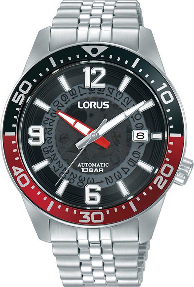 LORUS Automatikuhr RU413AX9, Armbanduhr, Herrenuhr, Mechanische Uhr, Edelstahlarmband, analog, Tag von LORUS